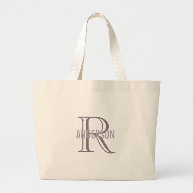 Grand Tote Bag Demoiselle d'honneur Monogramme Lavande  (Devant)