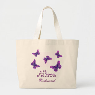 Grand Tote Bag Demoiselle d'honneur nommée personnalisée par