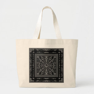 Grand Tote Bag Dentelle en céramique Noir