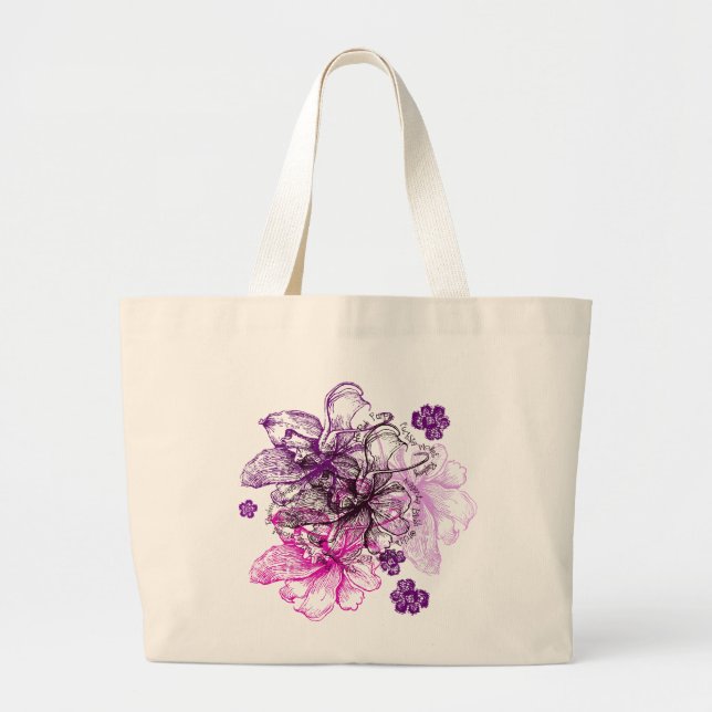 Grand Tote Bag Dentelles de Wahine Hawaiian Orchid Totes (Devant)