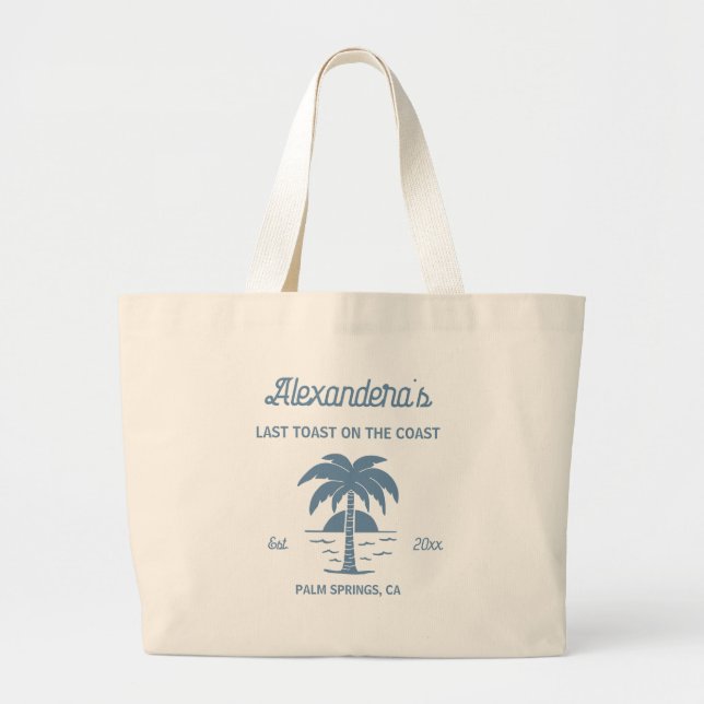 Grand Tote Bag Dernier Toast sur la Côte Cadeau pour l'Enterremen (Devant)