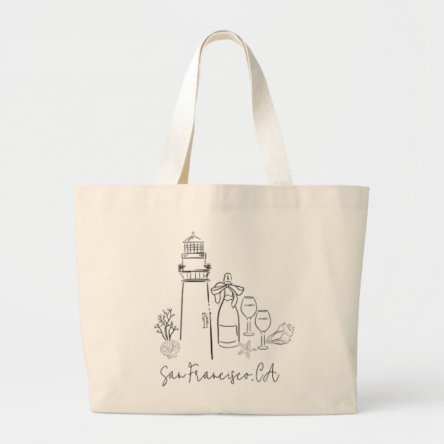 Grand Tote Bag Dernier Toast sur le week-end de fête de Bachelore (Devant)