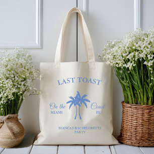 Grand Tote Bag Dernière Toast sur la Côte Fête de Bachelorette We