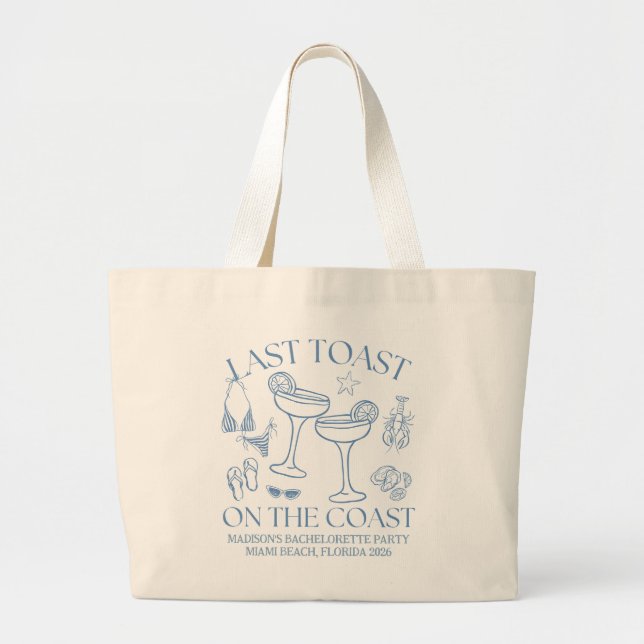 Grand Tote Bag Dernière Toastte Fantaisiste sur la Côte (Devant)