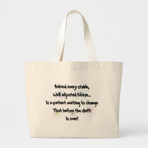 Grand Tote Bag Derrière chaque patiente BIEN AJUSTÉE d'INFIRMI