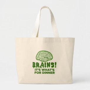 Grand Tote Bag Des cerveaux, il est ce qui est pour le dîner
