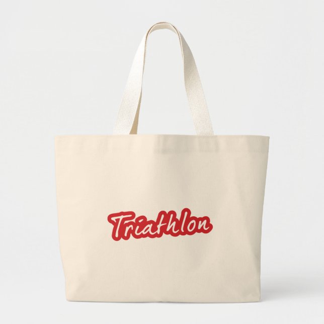 Grand Tote Bag Design de triathlon cool (Devant)