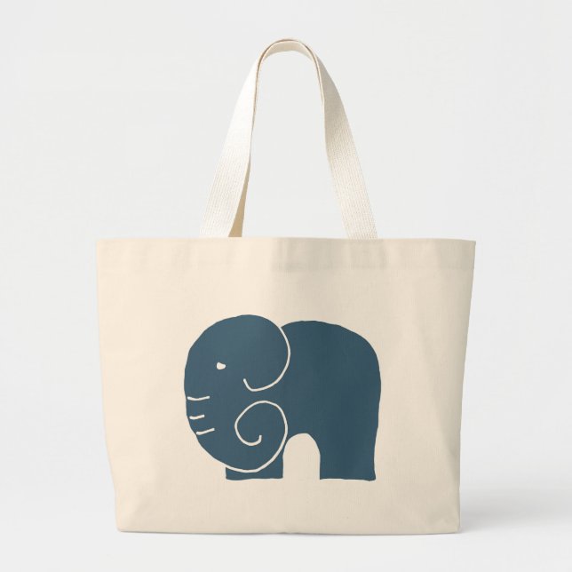 Grand Tote Bag Design du site Web de la signature Elephant Life (Devant)