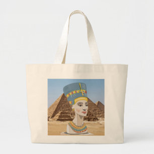 Grand Tote Bag Design magnifique de Nefertiti