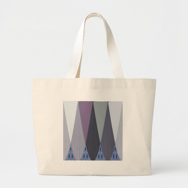 Grand Tote Bag Design oriental contemporain (Devant)