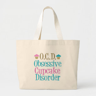 Grand Tote Bag Désordre obsédant de petit gâteau