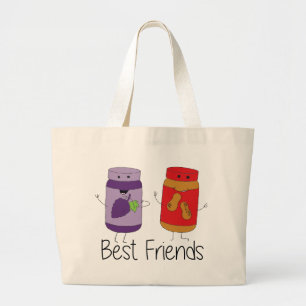 Grand Tote Bag Dessin de PB et J Best Friends Pb et J BFF