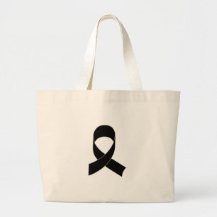 Grand Tote Bag Dessin de ruban noir