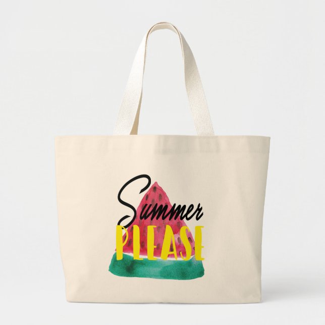GRAND TOTE BAG D'ÉTÉ PASTÈQUE FOURRE-TOUT SVP (Devant)