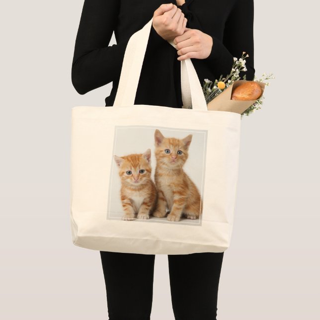 Grand Tote Bag Deux chatons adorables (Devant (produit))