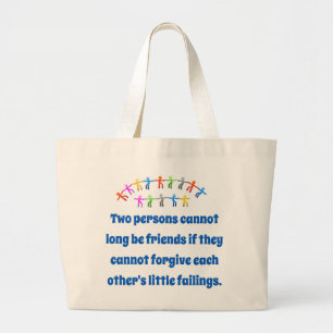 Grand Tote Bag Deux Personnes Ne Peuvent Être Longtemps Amis - Am