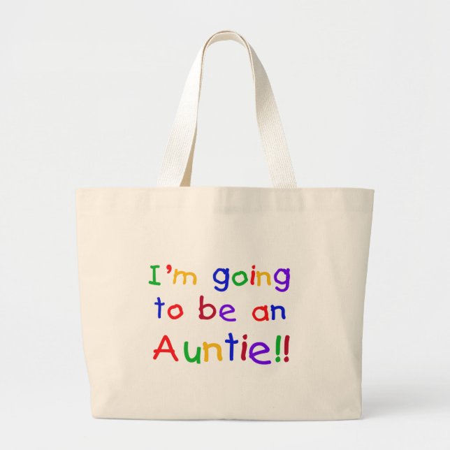 Grand Tote Bag Devenir une Tante Couleurs primaires (Devant)