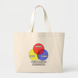 Grand Tote Bag Diagramme de Venn .. Médecin ostéopathique