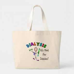 Grand Tote Bag Dialyse "il n'est pas pour des poules mouillées "