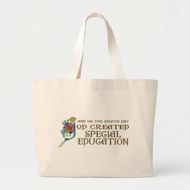 Grand Tote Bag Dieu a créé l'éducation spéciale (Devant)