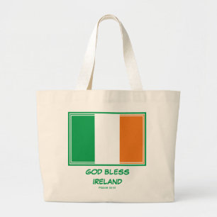 Grand Tote Bag DIEU BLESS IRLAND   Patriotique   Drapeau irlandai