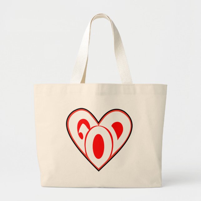 Grand Tote Bag Dieu du coeur (Devant)