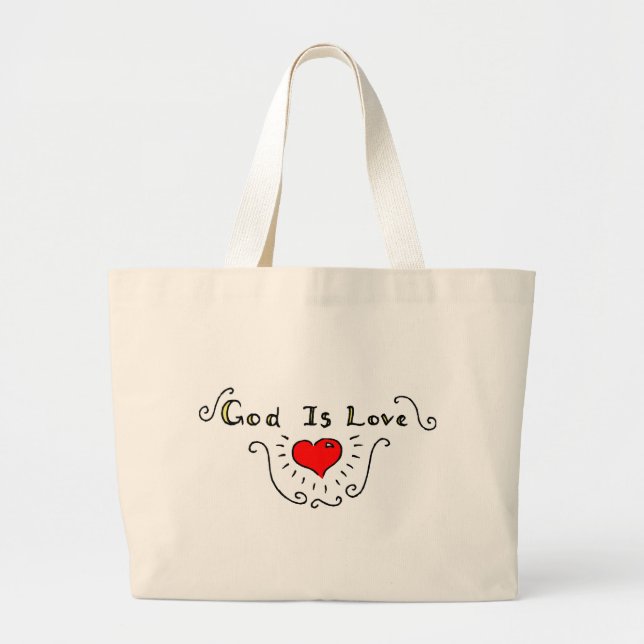 Grand Tote Bag Dieu est amour (Devant)