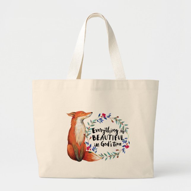 Grand Tote Bag dieux temps renards (Devant)