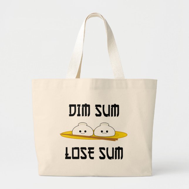 Grand Tote Bag Dim Sum perdent la somme (Devant)