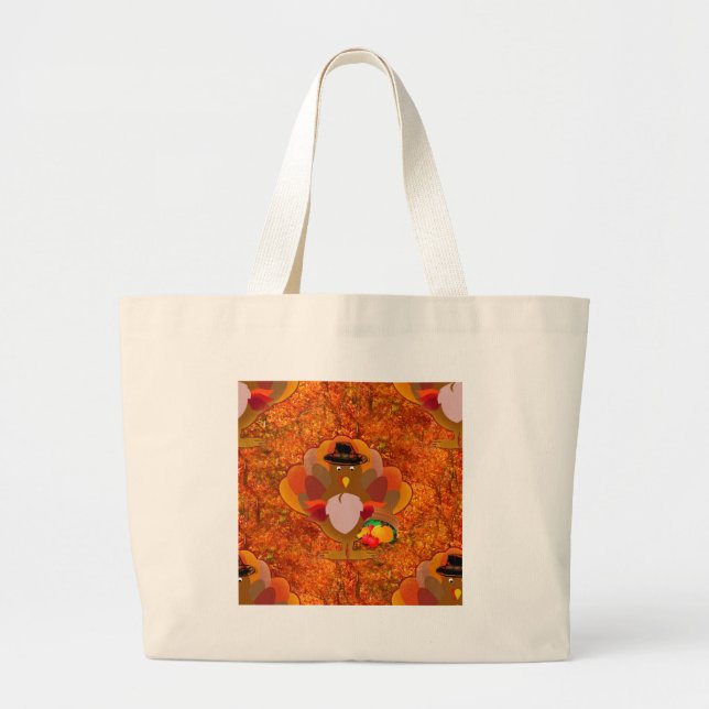 Grand Tote Bag dinde d'action de grâces (Devant)