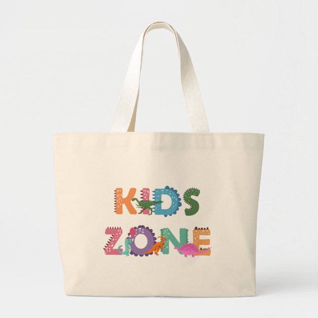 Grand Tote Bag Dinosaures (Devant)