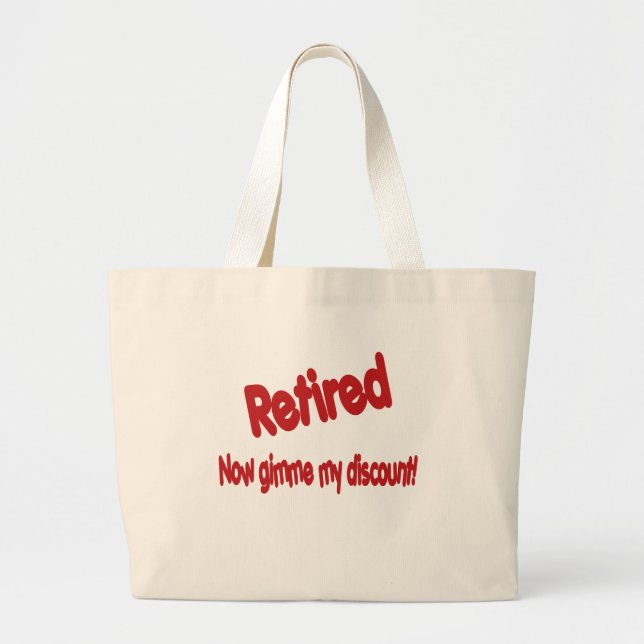 Grand Tote Bag Dire drôle de retraite (Devant)