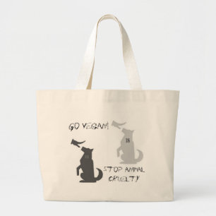 Grand Tote Bag Disparaissent la cruauté d'animal d'arrêt de