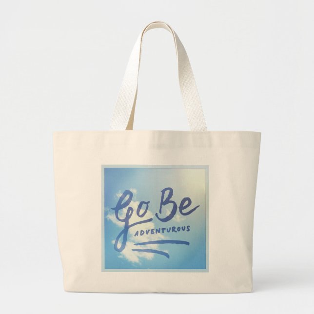 Grand Tote Bag Disparaissent soit le ciel aventureux (Devant)