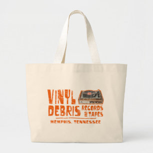 Grand Tote Bag Disques de débris de vinyle