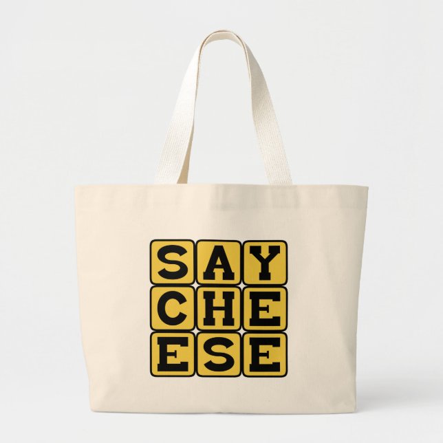Grand Tote Bag Dites Fromage, demande du photographe (Devant)
