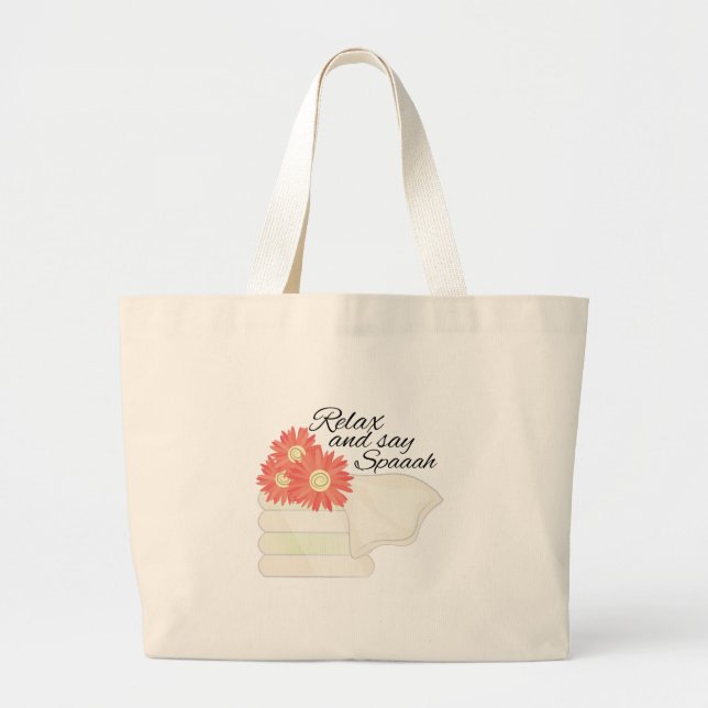 Grand Tote Bag Dites le spa (Devant)