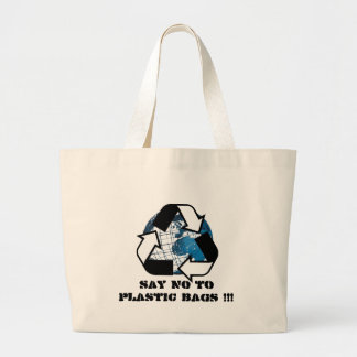Grand Tote Bag Dites NON aux sachets en plastique ! ! !