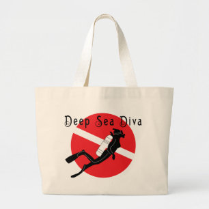 Grand Tote Bag Diva de mer profonde