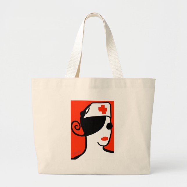 Grand Tote Bag Diva d'infirmière (Devant)