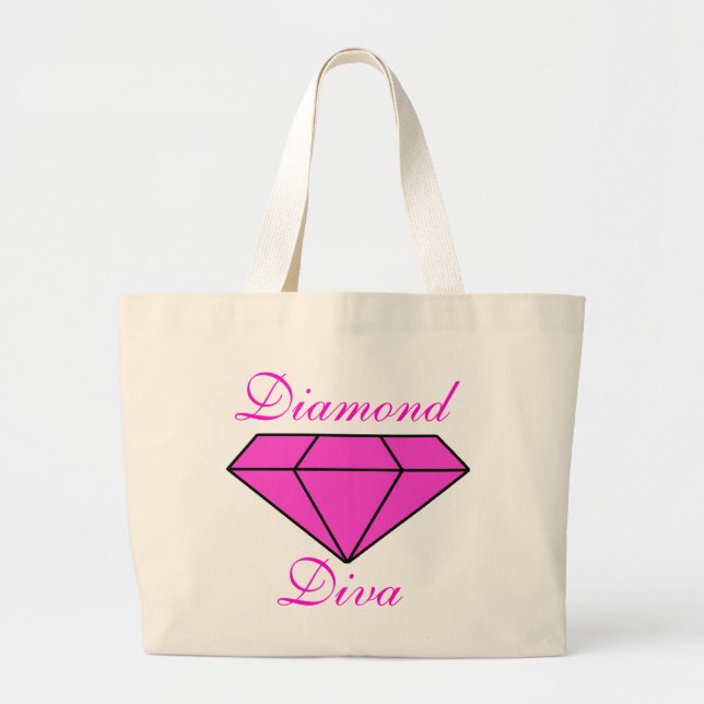 Grand Tote Bag Diva Fourre-tout de diamant (Devant)