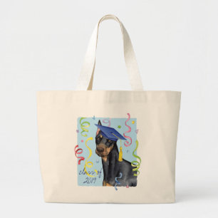 Grand Tote Bag Doberman Pinscher Graduate