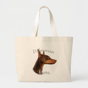 Grand Tote Bag Doberman Pinscher (rouge) Maman 2