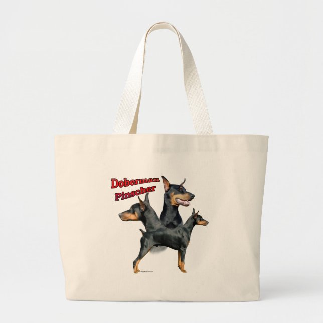 Grand Tote Bag Doberman Pinscher Trio 2 (Devant)