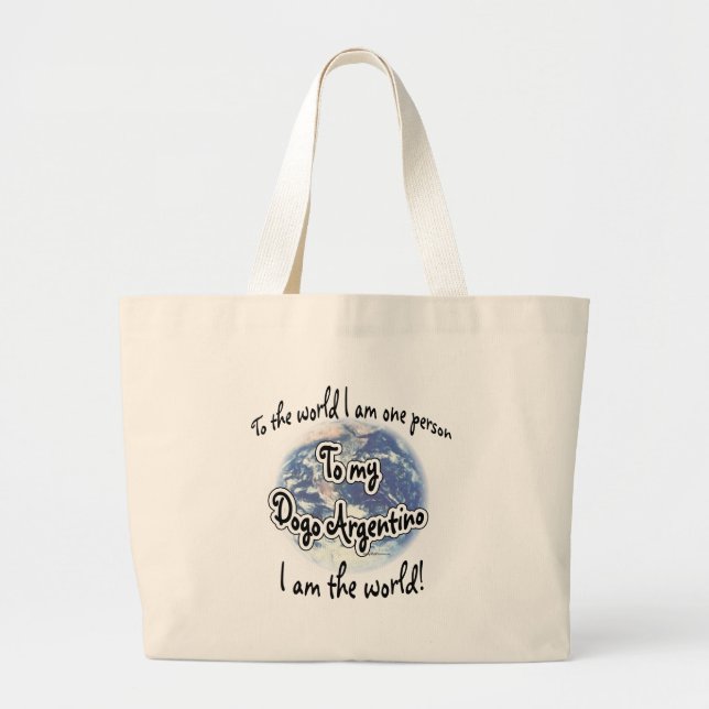 Grand Tote Bag Dogo Argentino World 2 (Devant)