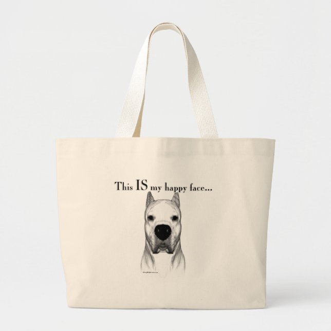 Grand Tote Bag Dogo Happy Face (Devant)