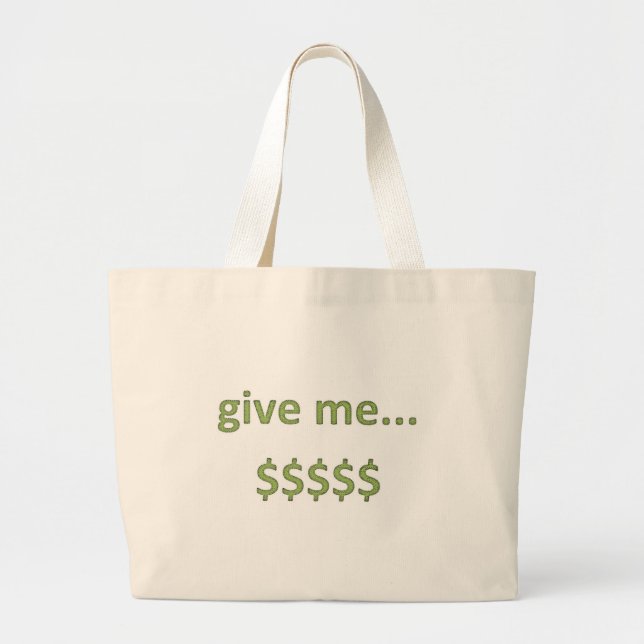 Grand Tote Bag Dollars de rétro style 4 (Devant)