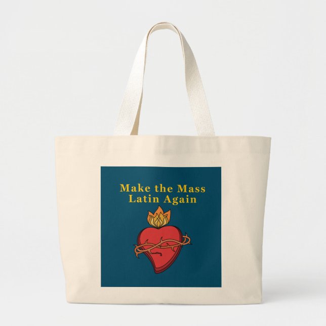 Grand Tote Bag Don catholique romain rendre la messe latine (Devant)