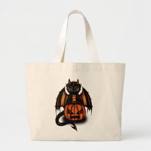 Grand Tote Bag Dragon de Halloween