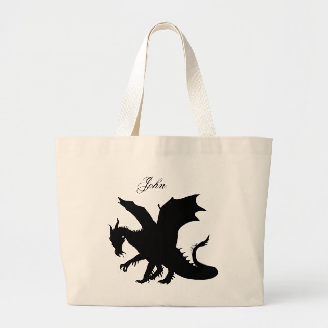 Grand Tote Bag Dragon Noir   (Devant)